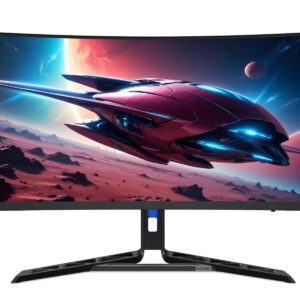 Lenovo Legion R34w-30 34" WQHD Curved Gaming Monitor, 180Hz, 1500R, Integrated Speakers, Raven Black (Model: 67C7GACBUK)