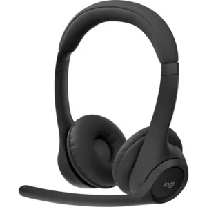 Logitech Zone 300 Bluetooth Headset with Noise Cancelling Mic, Midnight Black